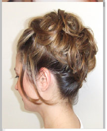 soft curl updo with tentrils