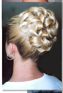 updo with smaller curls