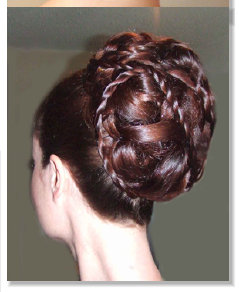 audrey hepburn style updo with rope twists