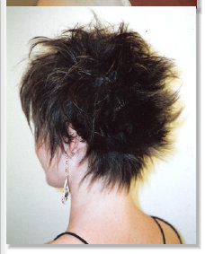 short spike feathered hairstyle