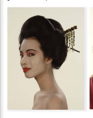 Geisha hair, geisha makeup
