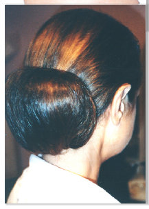 classic bun style chignon