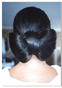 classic bow style chignon