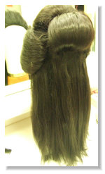 geisha wig prep