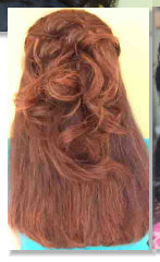 half up with outter layers curled 