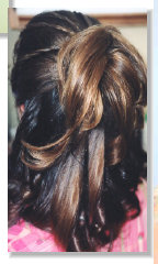 half up shoulder length with front ropes