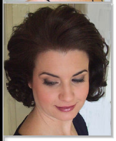 solft curled short swepted back hairstyle