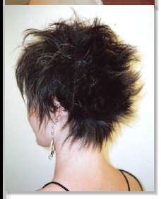 short spike feathered hairstyle