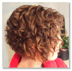 classic curly angular bob