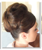 updo with hair scrunchies after