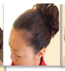 female hair before toppik filler