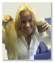long curly hairstyle with extensions before