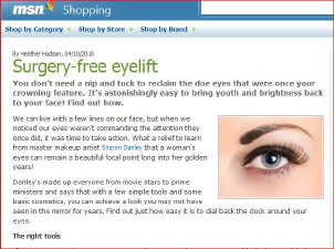 Surgery-free eyelift article msn.ca