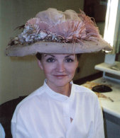 Vintage Hairstyle updo with Vintage Hat